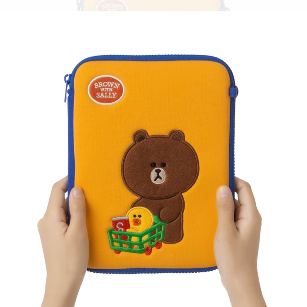 Line Friends Tablet Pouch Yellow 8”